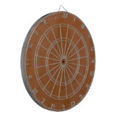 Toscane Tangerine Faux Afwerking Dartbord (Voorkant Links)