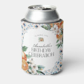 Toscane Tegel Citrus Italiaans verjaardagsfeest Ba Blikjeskoeler (Blikje Achterkant)