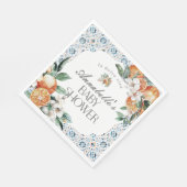 Toscane Tegel Citrus Italië Baby shower Tafel Deco Servet (Hoek)