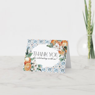 Toscane Tegel Citrus Sinaasappel Italië Dank u kaa Bedankkaart