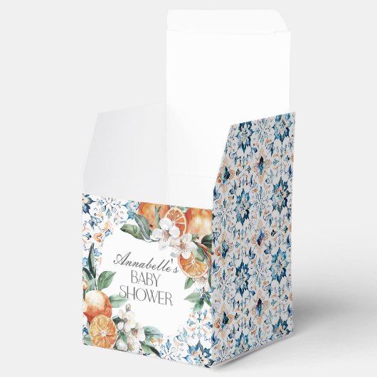 Toscane Tegel Italiaans Baby shower Dessert Favors Bedankdoosjes (Geopend)