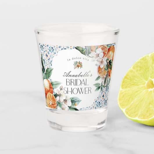 Toscane Tegel Italiaans Bruidsfeest Cadeau Barware Shot Glas (Voorkant)