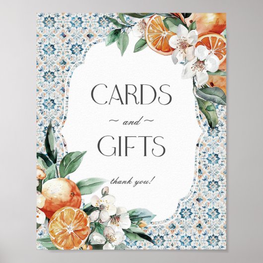 Toscane Tegel Italiaans strand Kaarten en geschenk Poster (Voorkant)