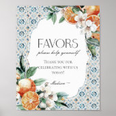 Toscane Tegel Italiaans strand Kustgunsten Teken Poster (Voorkant)