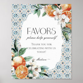 Toscane Tegel Italiaans strand Kustgunsten Teken Poster