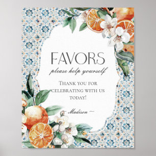 Toscane Tegel Italiaans strand Kustgunsten Teken Poster