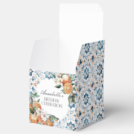 Toscane Tegel Italiaans verjaardagsfeest Dessert F Bedankdoosjes (Geopend)