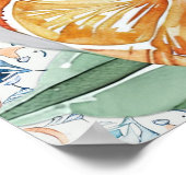 Toscane Tegel Italiaans verjaardagsfeest welkomstb Poster (Hoek)