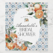 Toscane Tegel Italiaans Vrijgezellenfeest Barware Wijn Etiket (Enkel label)