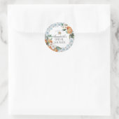 Toscane tegel Italiaanse bruidsdouche uitnodiging Ronde Sticker (Tas)