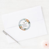 Toscane tegel Italiaanse bruidsdouche uitnodiging Ronde Sticker (Envelop)