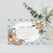 Toscane Tegel Italië Deel een recept Uitgenodigde  Informatiekaartje (Staand voorkant)