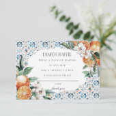 Toscane Tegel Italië Luier Raffle Invitation Inser Informatiekaartje (Staand voorkant)