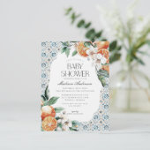 Toscane Tegel Kust Italiaans Baby shower Uitnodige Briefkaart (Staand voorkant)