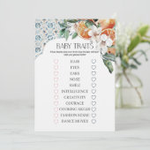 Toscane Tegel Kust Italiaans Baby Traits Game Invi Kaart (Staand voorkant)