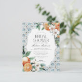 Toscane tegel kust Italiaans bruidsdiner uitnodigi Briefkaart (Staand voorkant)