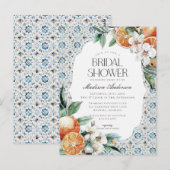 Toscane tegel kust Italiaans bruidsdiner uitnodigi Briefkaart (Voorkant / Achterkant)