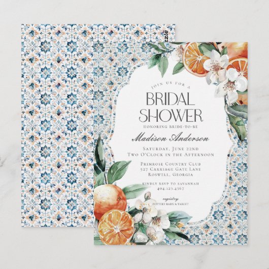 Toscane tegel kust Italiaans bruidsdiner uitnodigi Briefkaart (Voorkant / Achterkant)