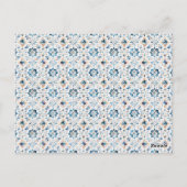 Toscane tegel kust Italiaans bruidsdiner uitnodigi Briefkaart (Achterkant)