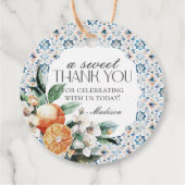 Toscane Tegels Italiaanse Toscaanse Kust- Bedankjes Labels (Achterkant)