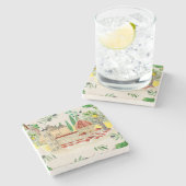 Toscane, Toscane, Italië, olijven, citroenen, citr Stenen Onderzetter (Zijkant)