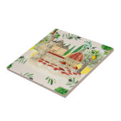 Toscane, Toscane, Italië, olijven, citroenen, citr Tegeltje (Zijkant)