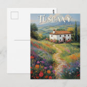 Toscane Travel Briefkaart -  Italië Scene (Voorkant / Achterkant)