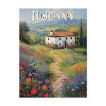 Toscane Travel Briefkaart -  Italië Scene