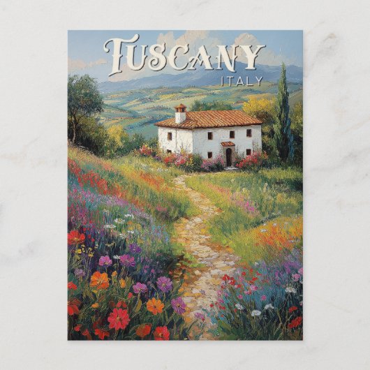 Toscane Travel Briefkaart -  Italië Scene (Voorkant)