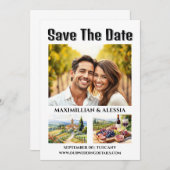 Toscane trouwbestemming waterverf foto chique save the date (Voorkant / Achterkant)