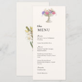 Toscane Tuinurn Huwelijk Trouwdiner Menu (Voorkant / Achterkant)