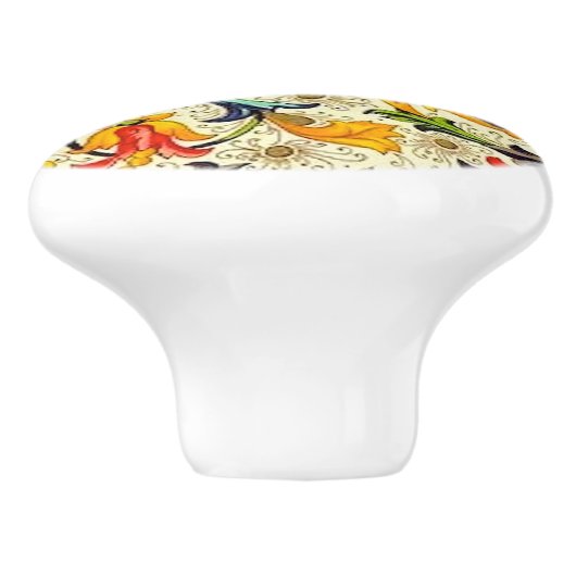 Toscane Vines Ceramic Knob. Keramische Knop (Zijkant)