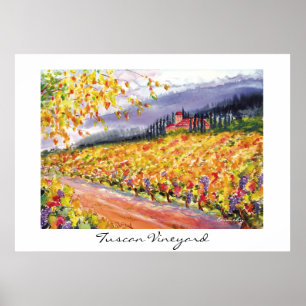 Toscane Vineyard - poster