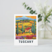 Toscane Vineyard Travel Briefkaart (Staand voorkant)