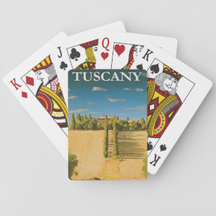 Toscane Vintage Travel Poster Pokerkaarten