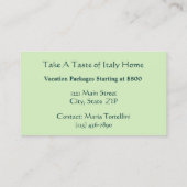 Toscane Visitekaartje (Achterkant)