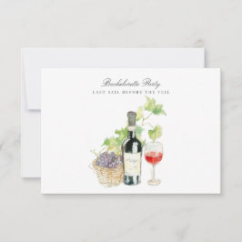Toscane Watercolor Bachelorette Party Uitnodiging