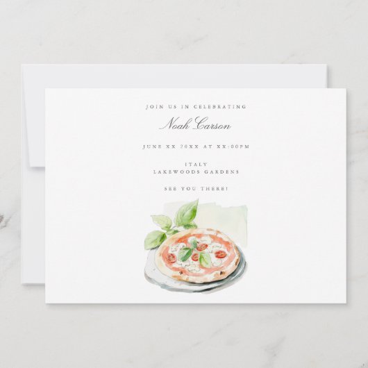 Toscane Waterverf Bachelor Party Invitation Kaart (Achterkant)