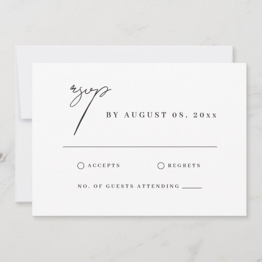 Toscane Waterverf Illustratie Bruiloft RSVP Kaart (Voorkant)