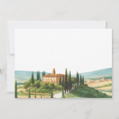 Toscane Waterverf Illustratie Bruiloft RSVP Kaart (Achterkant)