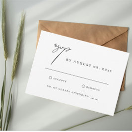 Toscane Waterverf Illustratie Bruiloft RSVP Kaart