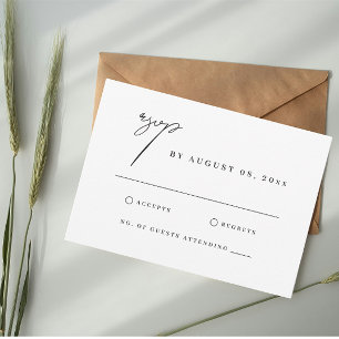 Toscane Waterverf Illustratie Bruiloft RSVP Kaart