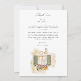 Toscane Waterverf Italiaans Bedankt Card