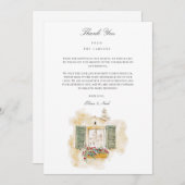 Toscane Waterverf Italiaans Bedankt Card (Voorkant / Achterkant)