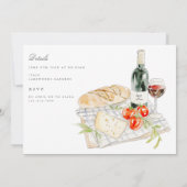 Toscane Waterverf Italiaans Repetitie Diner Kaart (Achterkant)