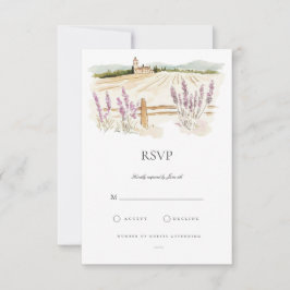 Toscane Waterverf Italiaans RSVP-kaart RSVP Kaartje