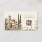 Toscane Waterverf Italië Bestemmingsweddenschap Informatiekaartje (Voorkant)