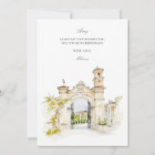 Toscane Waterverf Italië Bruidsmeisje voorstel Kaa Save The Date (Achterkant)