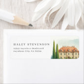 Toscane Waterverf Italië Villa Destination Wedding Etiket (Insitu)