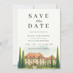 Toscane Waterverf Italië Villa Destination Wedding Save The Date